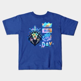 Colorful LION WINNER Quote Kids T-Shirt